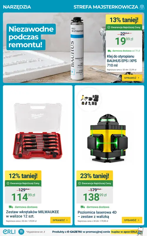 ERLI - gazetka promocyjna Gazetka  do niedzieli 13.09 - strona 11