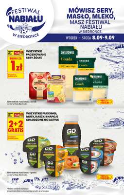 Biedronka - gazetka promocyjna Festiwal nabiału od wtorku 08.09 do soboty 12.09