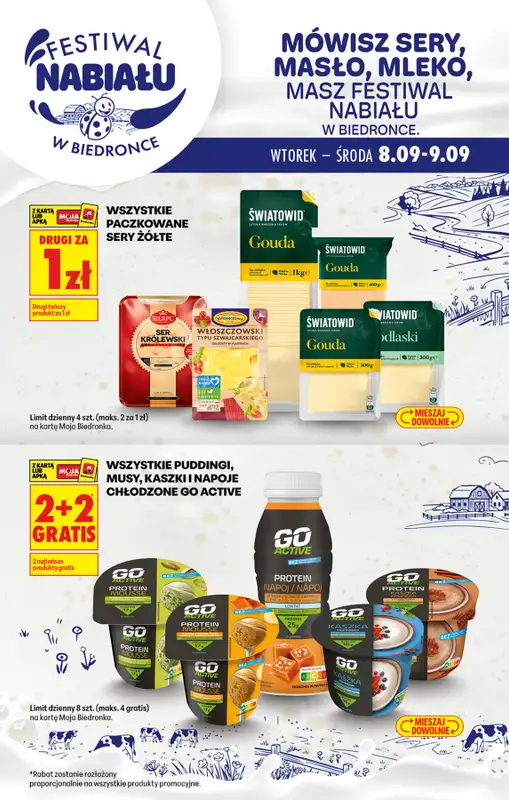 Biedronka - gazetka promocyjna Festiwal nabiału  