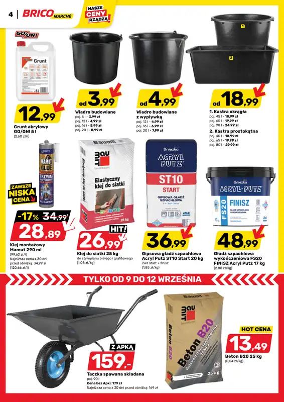 Bricomarche - gazetka promocyjna Gazetka od środy 09.09 do soboty 19.09 - strona 4