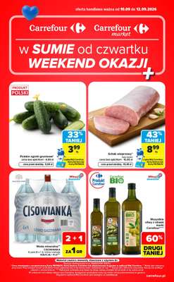 Carrefour Market - gazetka promocyjna W sumie od czwartku weekend okazji od czwartku 10.09 do soboty 12.09