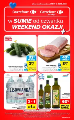 Carrefour Market - gazetka promocyjna W sumie od czwartku weekend okazji od czwartku 10.09 do soboty 12.09