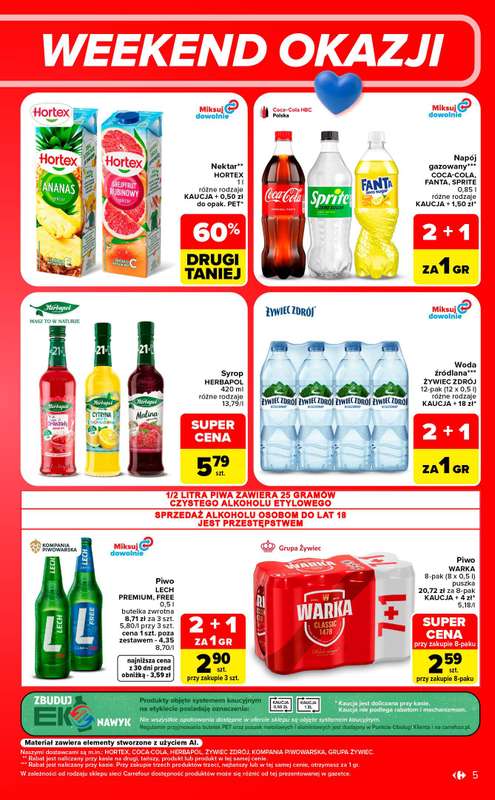 Carrefour Market - gazetka promocyjna W sumie od czwartku weekend okazji od czwartku 10.09 do soboty 12.09 - strona 5