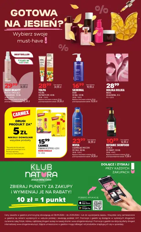 Drogerie Natura - gazetka promocyjna Gazetka od wtorku 08.09 do poniedziałku 21.09 - strona 20