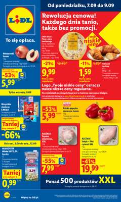 Lidl - gazetka promocyjna Oferta od poniedziałku od poniedziałku 07.09 do środy 09.09
