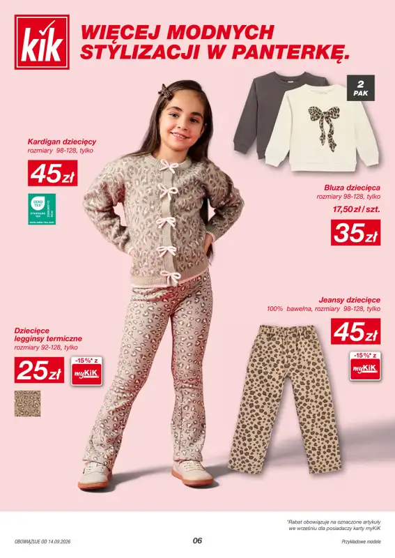 KiK - gazetka promocyjna Gazetka od poniedziałku 14.09 do czwartku 24.09 - strona 6