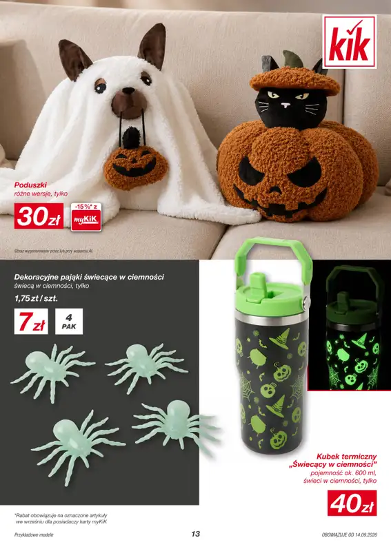 KiK - gazetka promocyjna Gazetka od poniedziałku 14.09 do czwartku 24.09 - strona 13