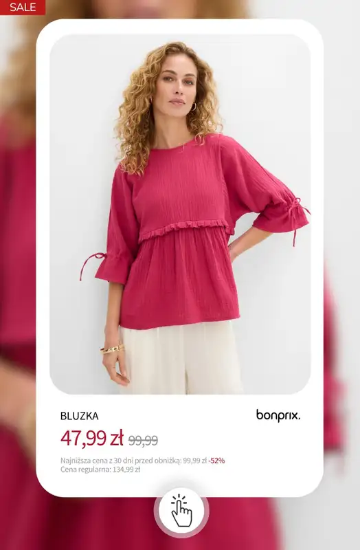 bonprix - gazetka promocyjna Bluzki i koszule do -50% od wtorku 08.09  - strona 12