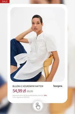 bonprix - gazetka promocyjna Bluzki i koszule do -50% od wtorku 08.09  - strona 10