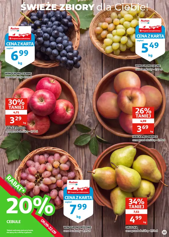Auchan - gazetka promocyjna Gazetka Racibórz I Soczysta jesień: czas na zbiory! od środy 09.09 do wtorku 22.09 - strona 3