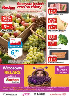 Auchan - gazetka promocyjna Gazetka Racibórz I Soczysta jesień: czas na zbiory! od środy 09.09 do wtorku 22.09