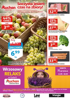 Auchan - gazetka promocyjna Gazetka Zielona Góra I Soczysta jesień: czas na zbiory! od środy 09.09 do wtorku 22.09