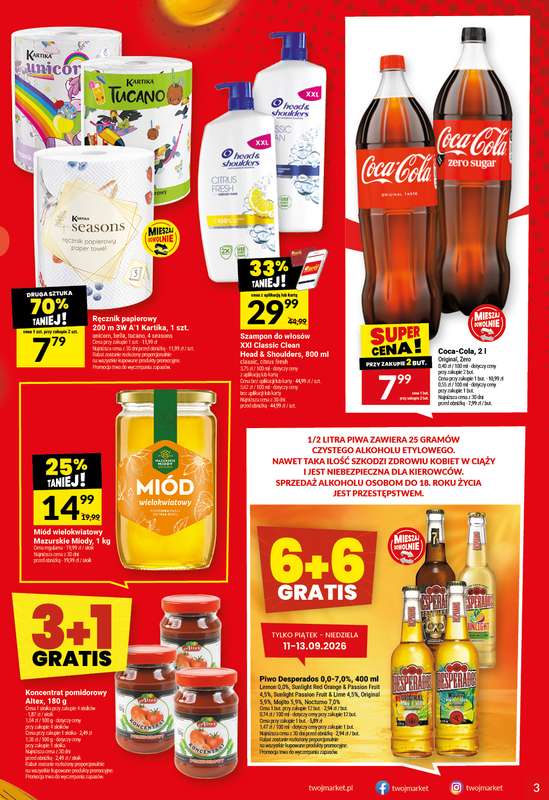 Twój Market - gazetka promocyjna Gazetka od środy 09.09 do wtorku 15.09 - strona 3