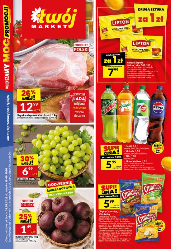 Twój Market - gazetka promocyjna Gazetka od środy 09.09 do wtorku 15.09