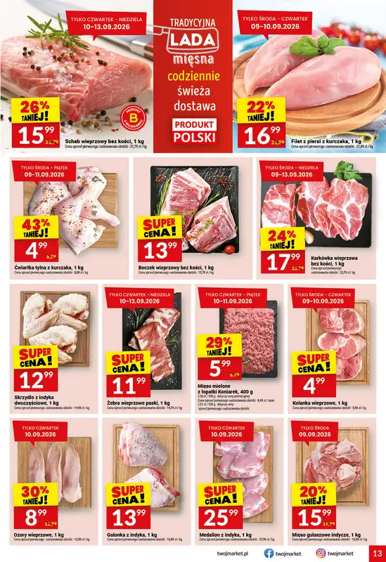 Twój Market - gazetka promocyjna Gazetka od środy 09.09 do wtorku 15.09 - strona 13
