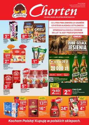 Chorten - gazetka promocyjna Gazetka Małopolska, Śląsk, Podkarpacie, Opolskie Market od czwartku 10.09 do niedzieli 20.09