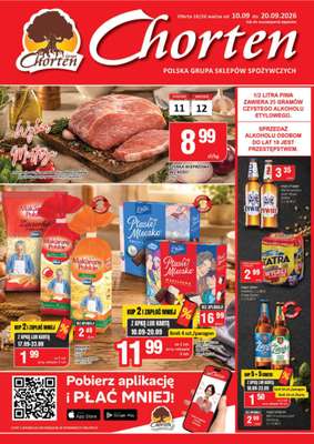Chorten - gazetka promocyjna Gazetka Mazowsze Market od czwartku 10.09 do niedzieli 20.09