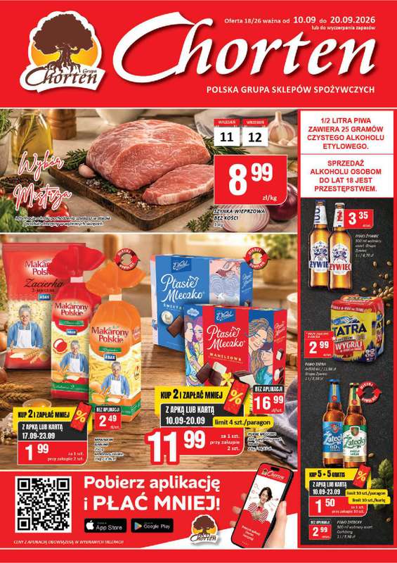 Chorten - gazetka promocyjna Gazetka Mazowsze Market od czwartku 10.09 do niedzieli 20.09