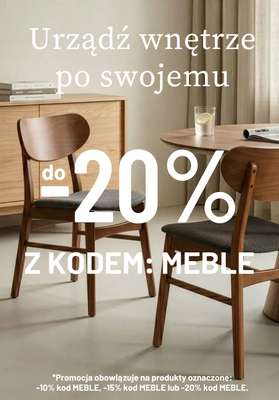 Homla - gazetka promocyjna Do -20% na meble od wtorku 08.09 