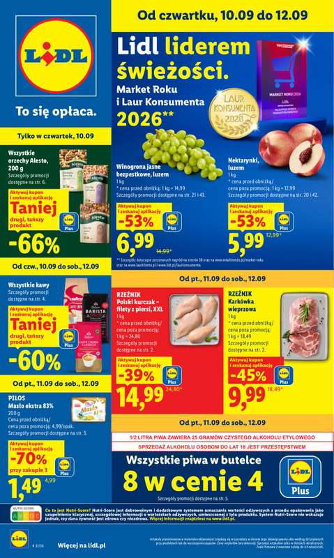 Lidl - gazetka promocyjna Oferta od czwartku od czwartku 10.09 do soboty 12.09