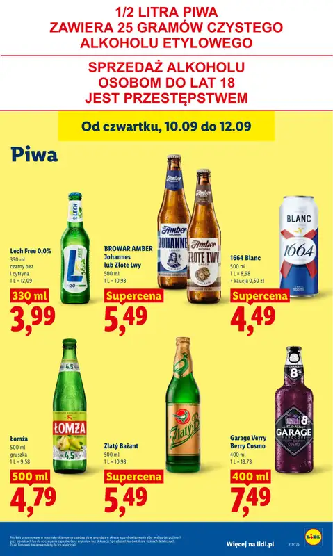 Lidl - gazetka promocyjna Oferta od czwartku od czwartku 10.09 do soboty 12.09 - strona 65