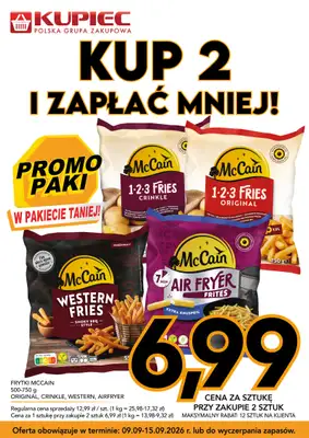 Kupiec - gazetka promocyjna Promopaki od środy 09.09 do wtorku 15.09