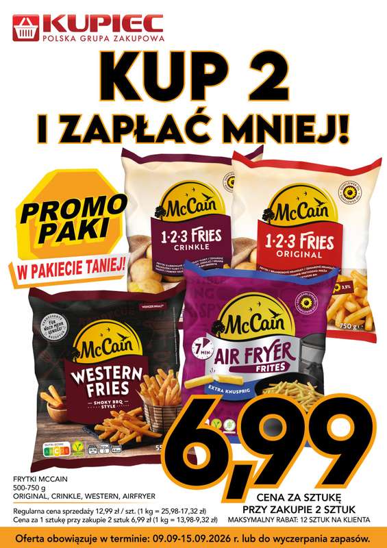 Kupiec - gazetka promocyjna Promopaki od środy 09.09 do wtorku 15.09