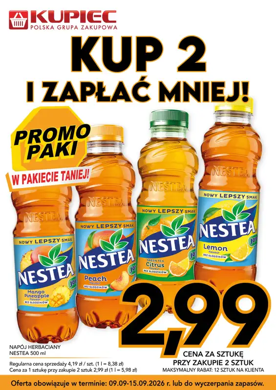 Kupiec - gazetka promocyjna Promopaki od środy 09.09 do wtorku 15.09 - strona 3