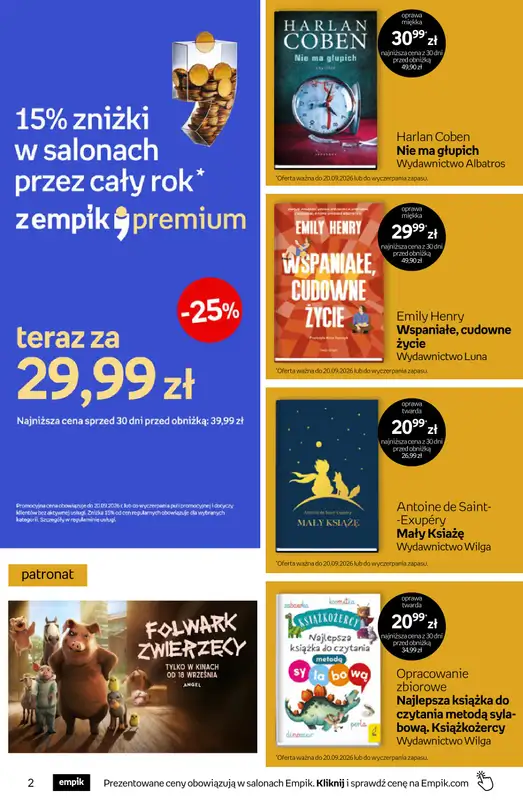 Empik - gazetka promocyjna Tom kultury: książki od środy 09.09 do wtorku 22.09 - strona 2