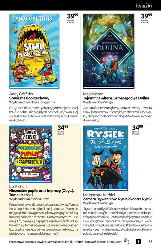 Empik - gazetka promocyjna Tom kultury: książki od środy 09.09 do wtorku 22.09 - strona 55