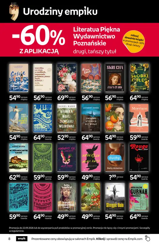 Empik - gazetka promocyjna Tom kultury: książki od środy 09.09 do wtorku 22.09 - strona 8