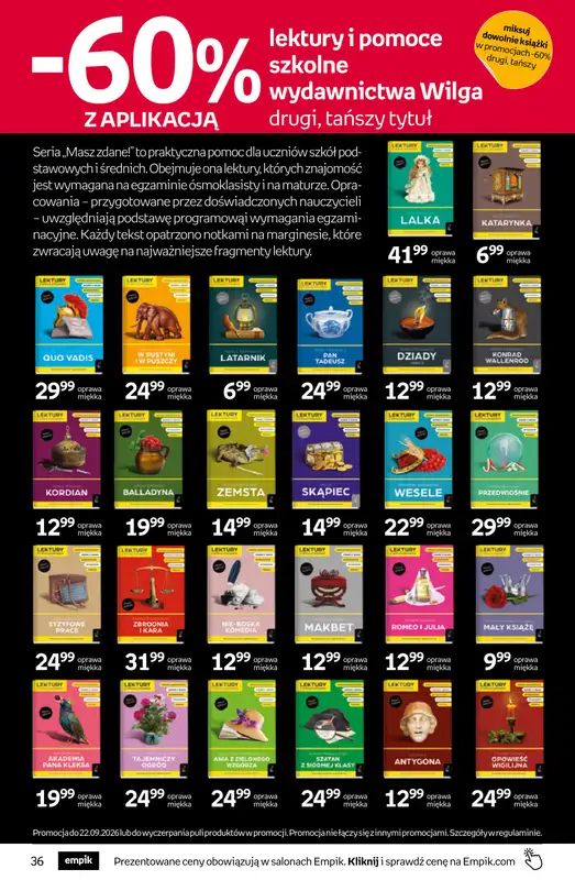 Empik - gazetka promocyjna Tom kultury: książki od środy 09.09 do wtorku 22.09 - strona 36