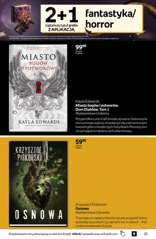 Empik - gazetka promocyjna Tom kultury: książki od środy 09.09 do wtorku 22.09 - strona 25