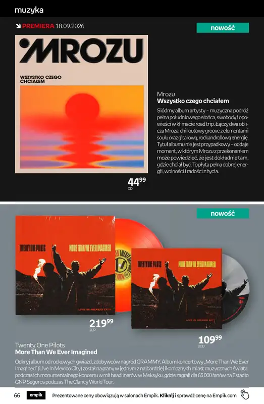 Empik - gazetka promocyjna Tom kultury: muzyka od środy 09.09 do wtorku 22.09 - strona 4