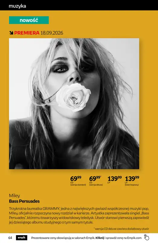 Empik - gazetka promocyjna Tom kultury: muzyka od środy 09.09 do wtorku 22.09 - strona 2