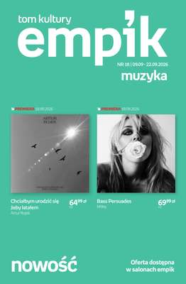 Empik - gazetka promocyjna Tom kultury: muzyka od środy 09.09 do wtorku 22.09