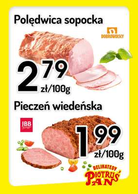 Delikatesy Piotruś Pan - gazetka promocyjna Plakaty promocyjne od środy 09.09 do środy 16.09