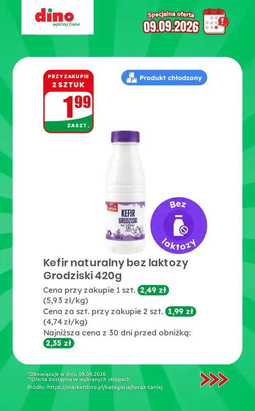Dino - gazetka promocyjna Specjalna oferta na 09.09.2026 - promocje spoza gazetki od środy 09.09  - strona 7