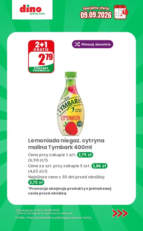 Dino - gazetka promocyjna Specjalna oferta na 09.09.2026 - promocje spoza gazetki od środy 09.09  - strona 5