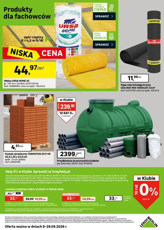 Leroy Merlin - gazetka promocyjna Gazetka Czas na remont od środy 09.09 do wtorku 29.09 - strona 44