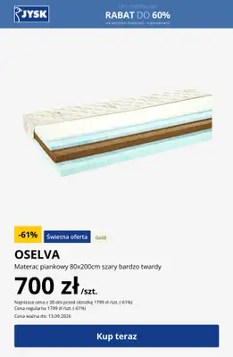 Jysk - gazetka promocyjna JYSK Dni Materaców Rabat do 60%! od środy 02.09 do niedzieli 13.09 - strona 2
