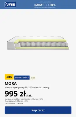 Jysk - gazetka promocyjna JYSK Dni Materaców Rabat do 60%! od środy 02.09 do niedzieli 13.09 - strona 5