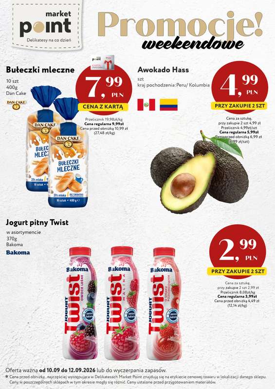 Market Point - gazetka promocyjna Ulotka weekendowa od czwartku 10.09 do soboty 12.09