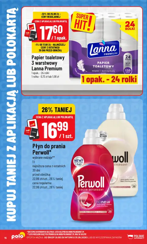 POLOmarket - gazetka promocyjna Kupuj taniej z aplikacją lub polokartą od środy 09.09 do wtorku 15.09 - strona 16