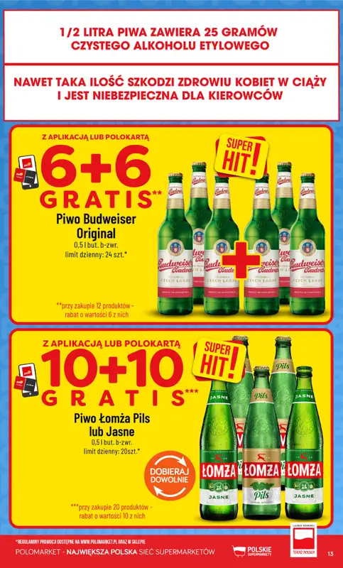 POLOmarket - gazetka promocyjna Kupuj taniej z aplikacją lub polokartą od środy 09.09 do wtorku 15.09 - strona 13