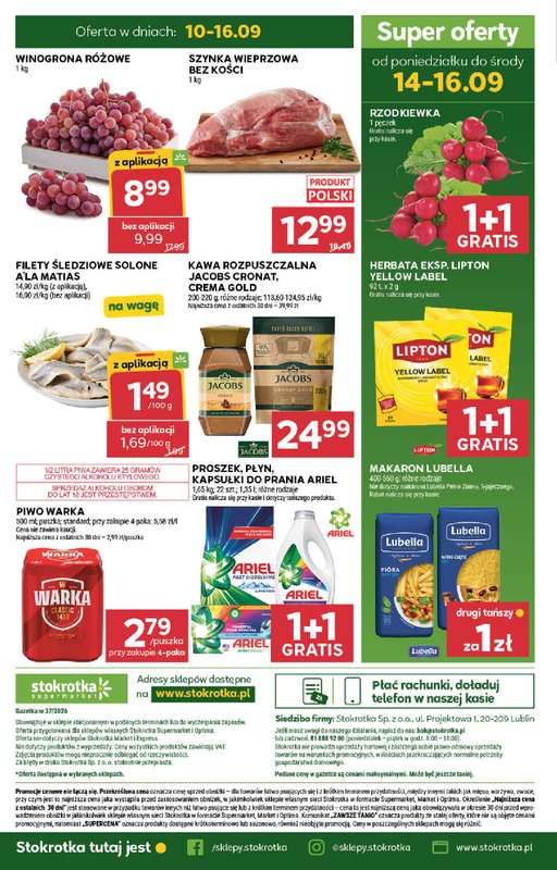 Stokrotka - gazetka promocyjna Gazetka Supermarket od czwartku 10.09 do środy 16.09 - strona 42