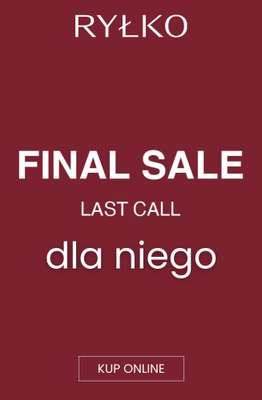 Ryłko - gazetka promocyjna Final SALE - produkty dla niego od środy 09.09 do piątku 18.09