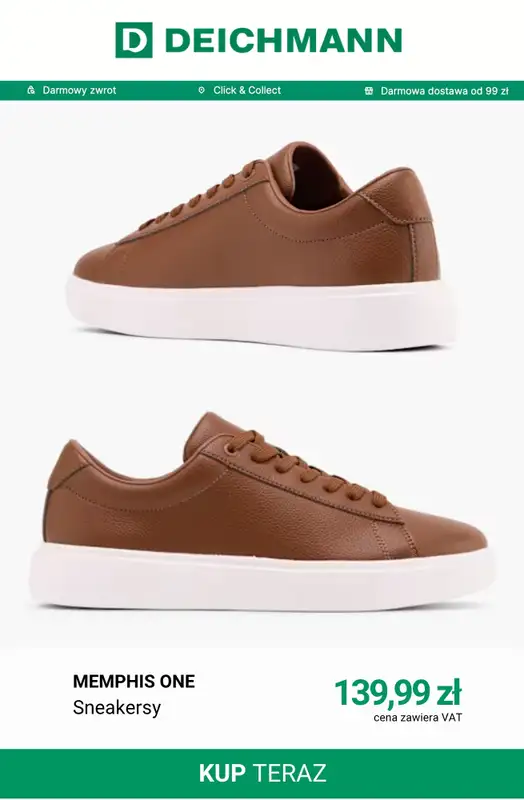 Deichmann - gazetka promocyjna Sneakersy męskie od środy 09.09  - strona 5