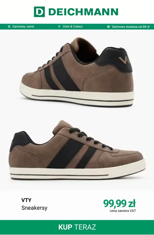 Deichmann - gazetka promocyjna Sneakersy męskie od środy 09.09  - strona 8