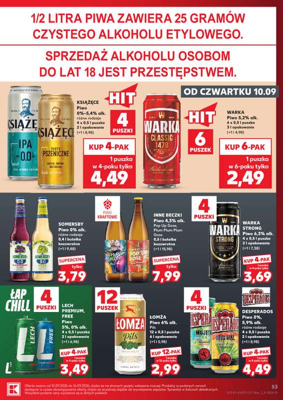 Kaufland - gazetka promocyjna Gazetka Tygodnia od czwartku 10.09 do środy 16.09 - strona 53